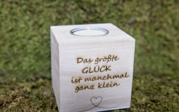 Teelichthalter – Das größte Glück…