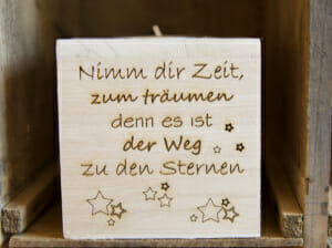 Teelichthalter Nimm dir Zeit…