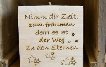 Teelichthalter Nimm dir Zeit…