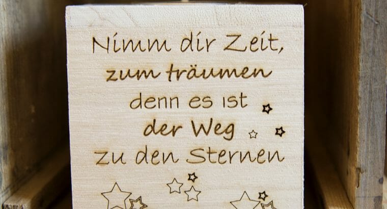 Teelichthalter Nimm dir Zeit…