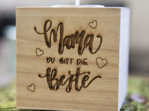 Teelichthalter Mama du bist die Beste