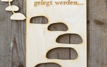 Spruchtafel auch aus Steinen