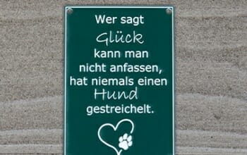 Hundetafel Glück